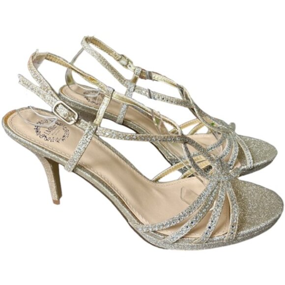 I. Miller Sparkly Vegan Prom/Dance/Wedding Shoes - Silver - 10M - Picture 1 of 10